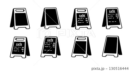 coffee shop cafe Sidewalk Sign A-Stand Sign vector icon cartoon character doodle symbol illustration design isolated coffee shop cafe Sidewalk Sign A-Stand Sign vector icon cartoon character doodle symbol illustration design isolated 130516444