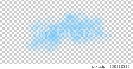 Vibrant light blue smoke cloud on transparent background perfect for abstract mockup designs or experimental template use 130518535