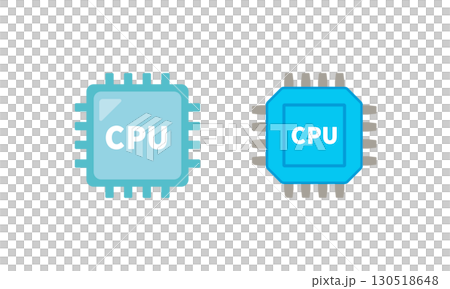 Flat CPU illustration set Flat CPU illustration set 130518648