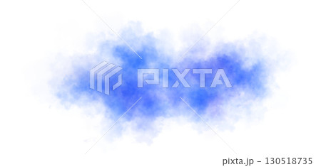 Vibrant blue smoke cloud on transparent background perfect for abstract mockup designs or experimental template use 130518735
