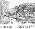 川沿いの家並み 130519477
