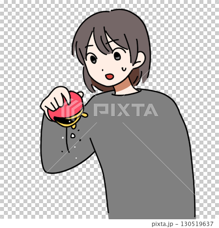 お財布の中身がない女性 130519637