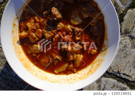 pig tryp dish as typical spanish tapas food  130519691