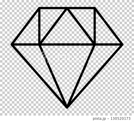 Brilliant cut diamond line icon vector illustration 130520173