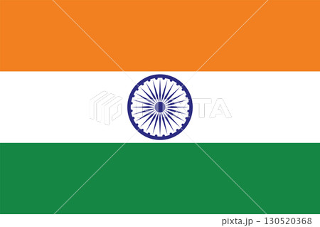 Flag of India rectangle icon. An illustration of the India flag. A rectangular flag. Standard size flag icon. Flag of India rectangle icon. An illustration of the India flag. A rectangular flag. Standard size flag icon. 130520368