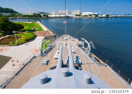 神奈川県横須賀市 三笠公園、記念艦三笠 前甲板 神奈川県横須賀市 三笠公園、記念艦三笠 前甲板 130520374