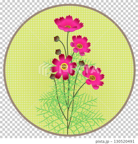 具有圓形背景的宇宙插圖 130520491