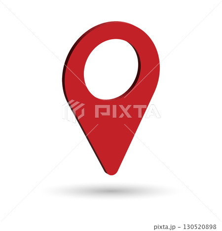 3D location map icon design. Map target pointer vector illustration. 130520898