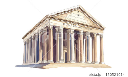 Pantheon. Pantheon watercolor vector illustration Pantheon. Pantheon watercolor vector illustration 130521014