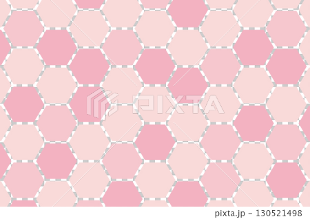 Cute honeycomb pattern background illustration (pink) 130521498