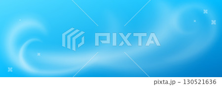 Air conditioner wind flow effect. Cool fresh air on light blue background, ac fresh cold breeze 130521636