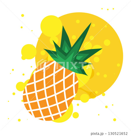 Fashion tropics funny pineapples print for T-shirt on colorful background Fashion tropics funny pineapples print for T-shirt on colorful background 130521652