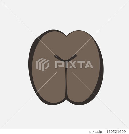 Rare Coco de Mer nut icon, sea coconut, coco de mer, or double coconut. Lodoicea fruit Rare Coco de Mer nut icon, sea coconut, coco de mer, or double coconut. Lodoicea fruit 130521699