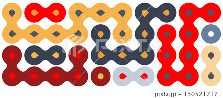 Connect dot geometric color pattern 130521717