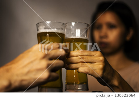 Celebration Toast With Cold Beer Celebration Toast With Cold Beer 130522064