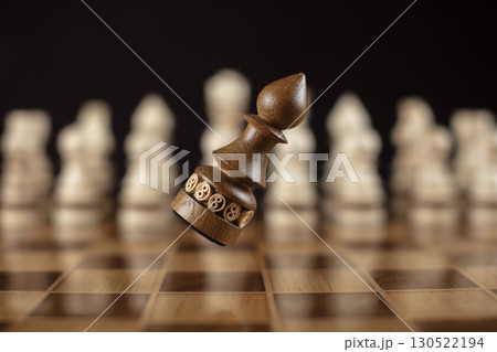 Flying chess pieces. A puzzle game with tricky combinations that requires planning and thinking. 130522194