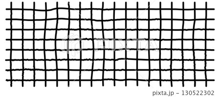Hand drawn grid vector pattern. Check line background, stripe texture 130522302