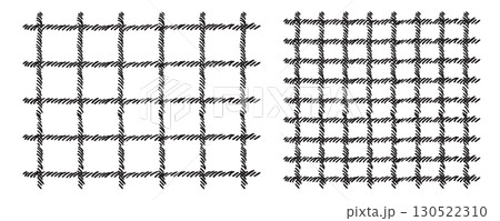 Hand drawn grid vector pattern. Check line background, stripe texture Hand drawn grid vector pattern. Check line background, stripe texture 130522310