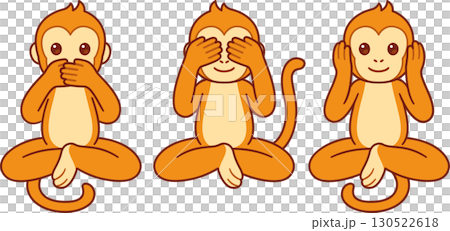 Three wise monkeys cartoon drawing Three wise monkeys cartoon drawing 130522618