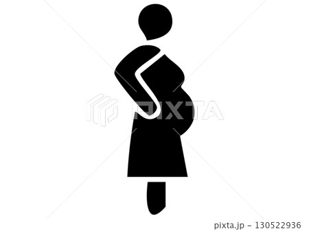 妊婦さんのシルエット 130522936