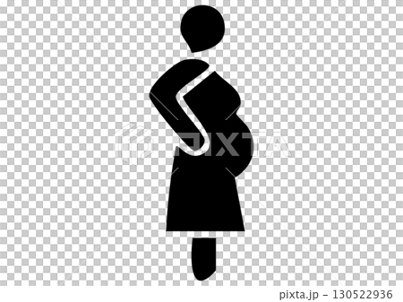 妊婦さんのシルエット 130522936