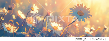 夕方のヒナギク、アニメ風 130523175