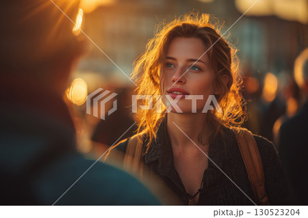 Journeying through golden hour reflections and vibrant encounters 130523204