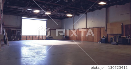 Empty warehouse studio space. Empty warehouse studio space. 130523411