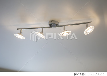 There is LED lighting on the ceiling. 130524353
