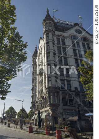Rotterdam Netherlands - 06.09.2025, view of Historic White House Rotterdam and Willemsbrug Rotterdam Netherlands - 06.09.2025, view of Historic White House Rotterdam and Willemsbrug 130525139