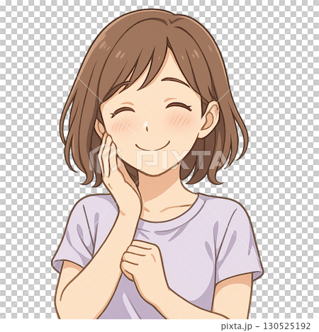 照れる女性 130525192