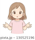 困った表情の女性のイラスト 130525196