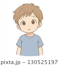 困った顔の男の子のイラスト 130525197