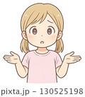 困った表情の少女 130525198