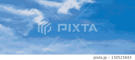 Blue sky with white clouds, summer cloudy clear sky background, heaven watercolor imitation Blue sky with white clouds, summer cloudy clear sky background, heaven watercolor imitation 130525683