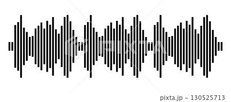 Sound wave vector icon. Audio symbol, simple soundwave form or radio equalizer 130525713