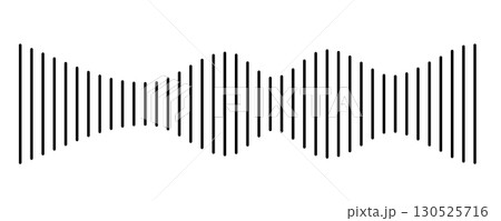 Sound wave vector icon. Audio symbol, simple soundwave form or radio equalizer 130525716