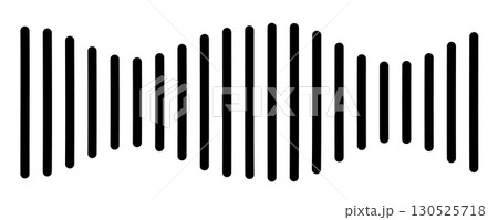 Sound wave vector icon. Audio symbol, simple soundwave form or radio equalizer 130525718
