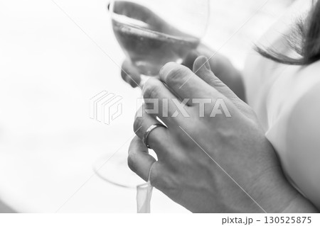 Woman drinking wine Woman drinking wine 130525875