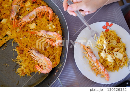 noodle fish dish as spanish food noodle fish dish as spanish food 130526382