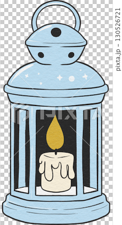 Cozy candle and lantern decoration glowing warmly, perfect for Christmas and festive holiday decor. 130526721
