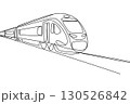 A Continuous One Line Drawing of a Modern High-Speed Train 130526842