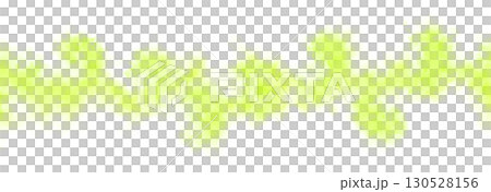 Chartreuse or lime green smoke cloud line on transparent background mockup template for toxic or fantasy effect 130528156