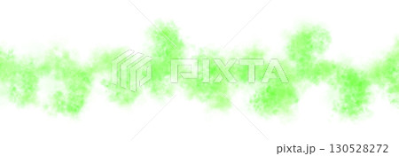 Green smoke cloud line on transparent background mockup template for toxic gas or fantasy explosion atmosphere 130528272