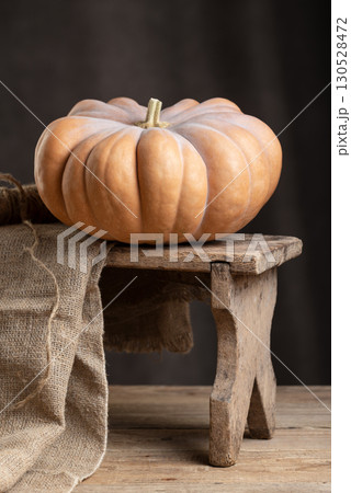 Heirloom Muscade De Provence Squash Pumpkin In Rustic Setting Heirloom Muscade De Provence Squash Pumpkin In Rustic Setting 130528472