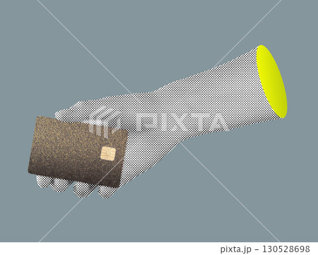 Card in hand, close-up of bank transaction. Payment, financial service, secure charge, banking, Card in hand, close-up of bank transaction. Payment, financial service, secure charge, banking, 130528698