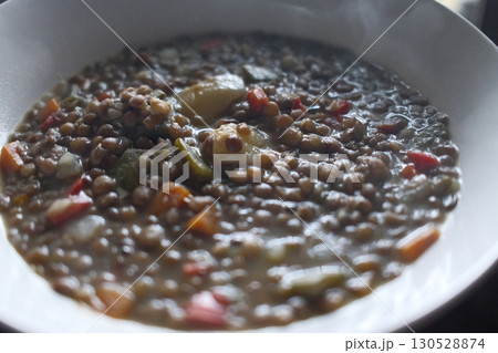 hot lentil dish as a winter recipe 130528874