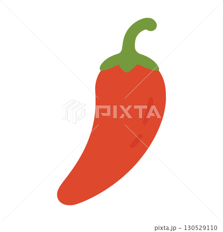 Red hot chili pepper flat vector illustration 130529110