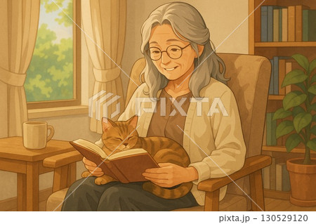 猫と読書する午後 130529120