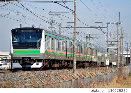 東北本線　栗橋ー東鷲宮　JR東日本　E233系3000番台　U624編成（小山） 130529222